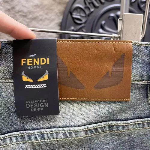 Replica Fendi Jeans For Men #1421197 $68.00 USD for Wholesale