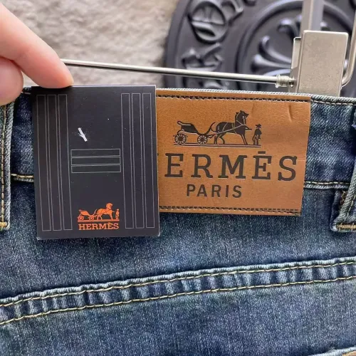 Replica Hermes Jeans For Men #1421199 $68.00 USD for Wholesale