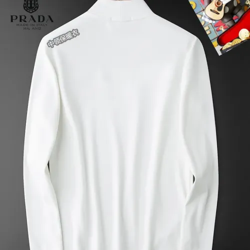Replica Prada T-Shirts Long Sleeved For Men #1421448 $40.00 USD for Wholesale
