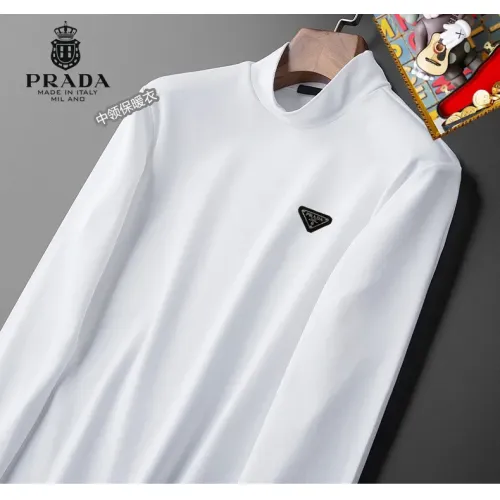 Replica Prada T-Shirts Long Sleeved For Men #1421457 $40.00 USD for Wholesale