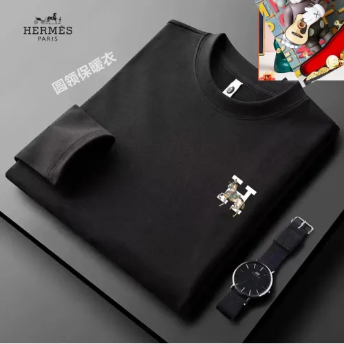 Replica Hermes T-Shirts Long Sleeved For Men #1421474 $40.00 USD for Wholesale