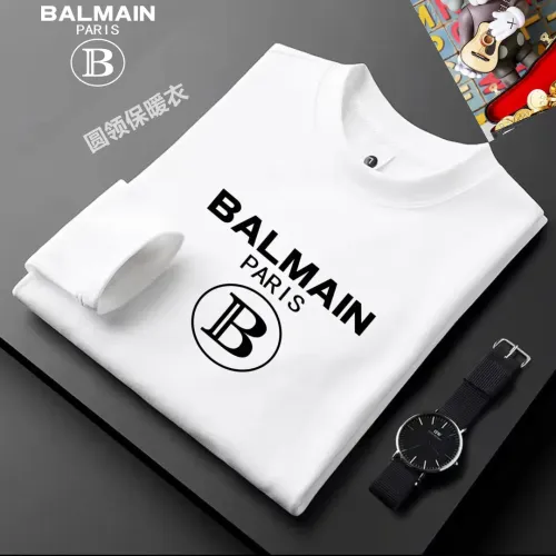 Replica Balmain T-Shirts Long Sleeved For Men #1421481 $40.00 USD for Wholesale