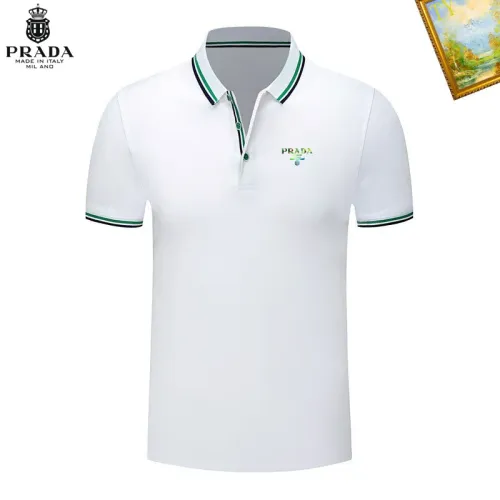 Prada T-Shirts Short Sleeved For Men #1421605 $29.00 USD, Wholesale Replica Prada T-Shirts