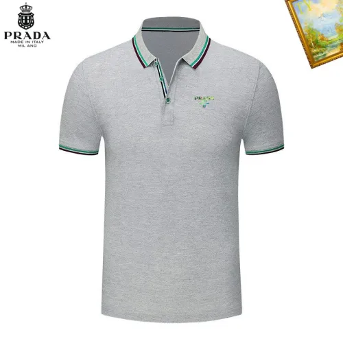 Prada T-Shirts Short Sleeved For Men #1421606 $29.00 USD, Wholesale Replica Prada T-Shirts
