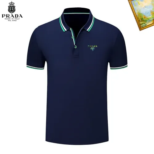 Prada T-Shirts Short Sleeved For Men #1421607 $29.00 USD, Wholesale Replica Prada T-Shirts