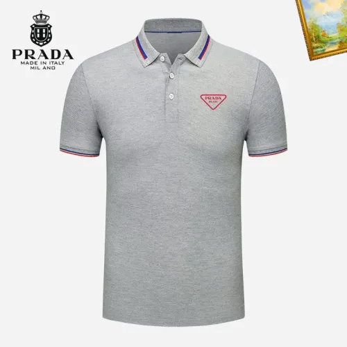 Prada T-Shirts Short Sleeved For Men #1421680 $29.00 USD, Wholesale Replica Prada T-Shirts