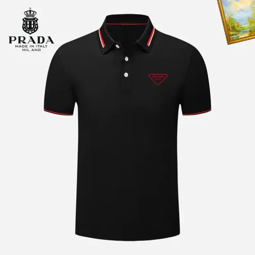 Prada T-Shirts Short Sleeved For Men #1421683 $29.00 USD, Wholesale Replica Prada T-Shirts