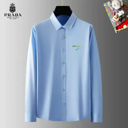 Prada Shirts Long Sleeved For Men #1421774 $40.00 USD, Wholesale Replica Prada Shirts