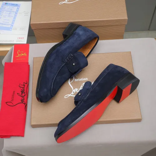 Replica Christian Louboutin Leather Shoes For Men #1422344 $105.00 USD for Wholesale