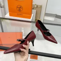 $108.00 USD Hermes High-Heeled Shoes For Women #1422336