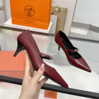 $108.00 USD Hermes High-Heeled Shoes For Women #1422336