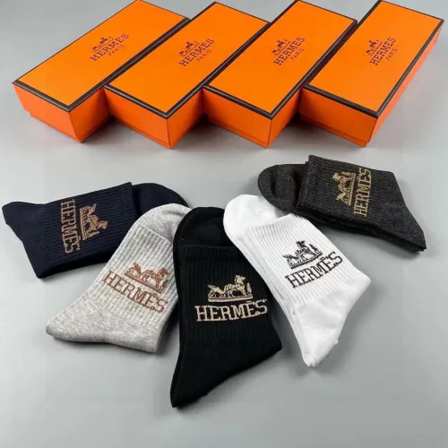Replica Hermes Socks For Men #1422574 $25.00 USD for Wholesale