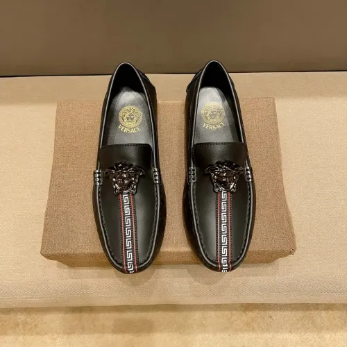 Versace Leather Shoes For Men #1423016 $80.00 USD, Wholesale Replica Versace Leather Shoes