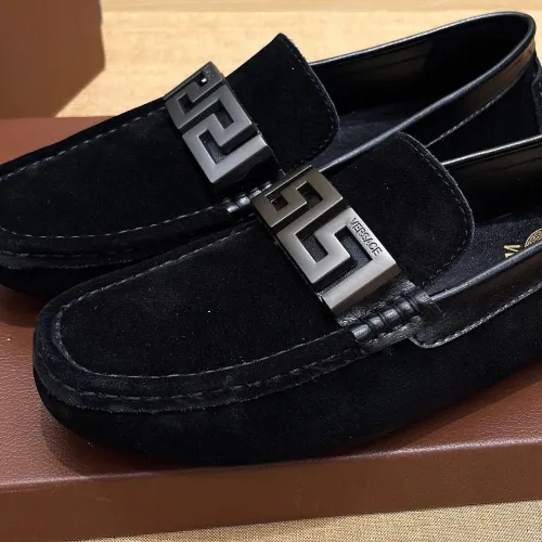 Replica Versace Leather Shoes For Men #1423018 $76.00 USD for Wholesale