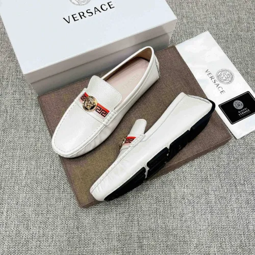 Replica Versace Leather Shoes For Men #1423059 $80.00 USD for Wholesale