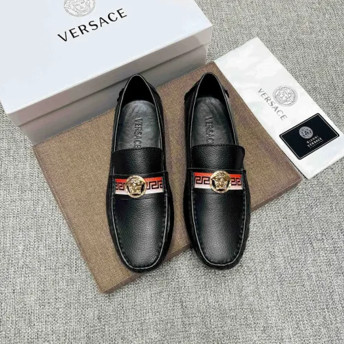 Replica Versace Leather Shoes For Men #1423060 $80.00 USD for Wholesale