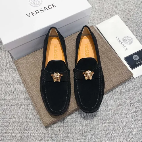 Replica Versace Leather Shoes For Men #1423061 $80.00 USD for Wholesale