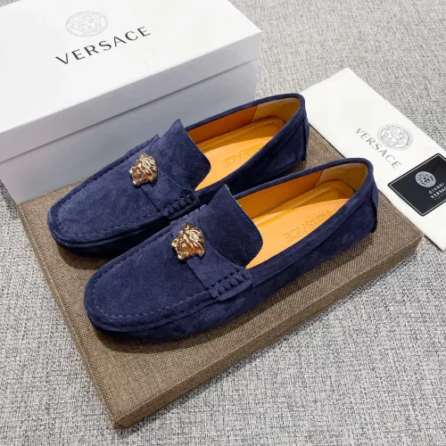 Versace Leather Shoes For Men #1423062 $80.00 USD, Wholesale Replica Versace Leather Shoes