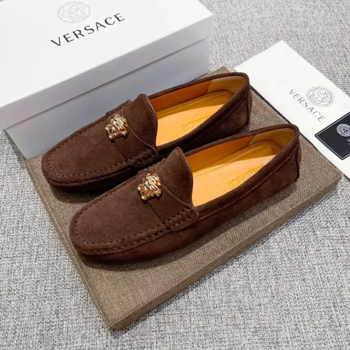 Versace Leather Shoes For Men #1423063 $80.00 USD, Wholesale Replica Versace Leather Shoes