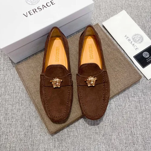 Replica Versace Leather Shoes For Men #1423063 $80.00 USD for Wholesale