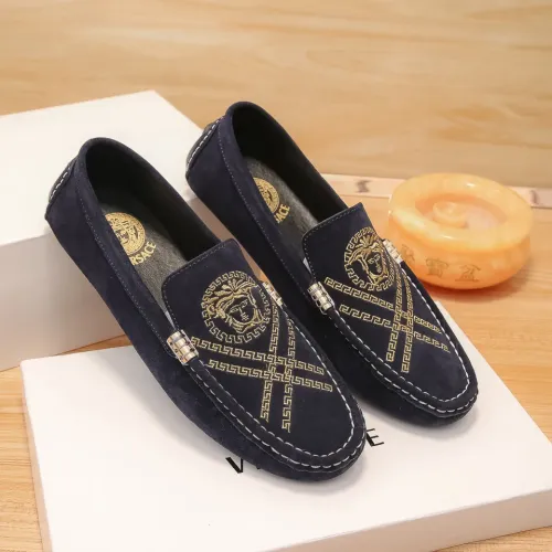 Versace Leather Shoes For Men #1423097 $76.00 USD, Wholesale Replica Versace Leather Shoes