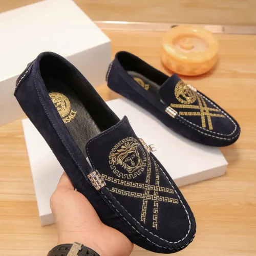 Replica Versace Leather Shoes For Men #1423097 $76.00 USD for Wholesale