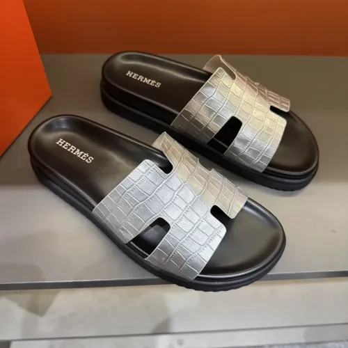 Replica Hermes Slippers For Men #1423157 $52.00 USD for Wholesale