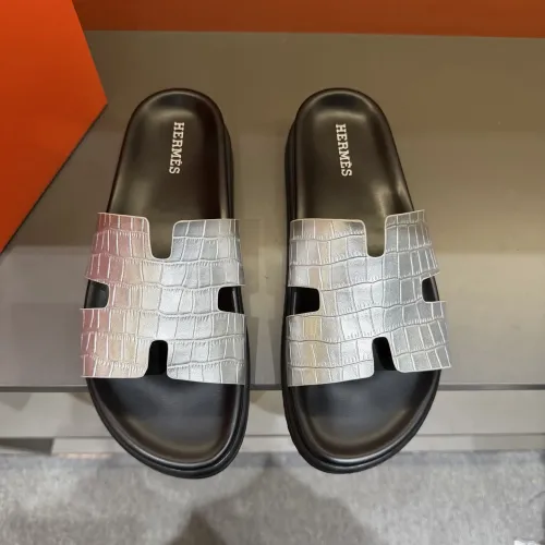 Replica Hermes Slippers For Men #1423157 $52.00 USD for Wholesale