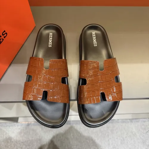 Replica Hermes Slippers For Men #1423165 $52.00 USD for Wholesale