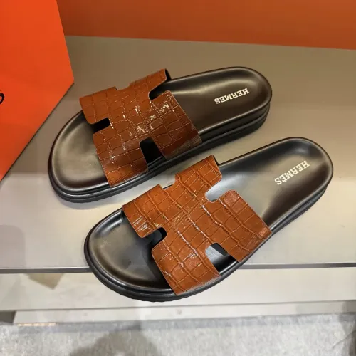Replica Hermes Slippers For Men #1423165 $52.00 USD for Wholesale