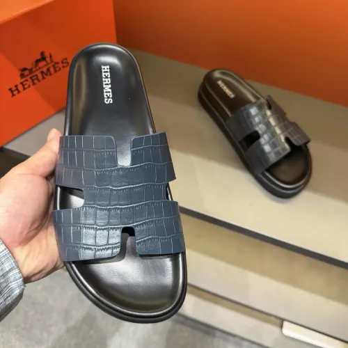Replica Hermes Slippers For Men #1423167 $52.00 USD for Wholesale