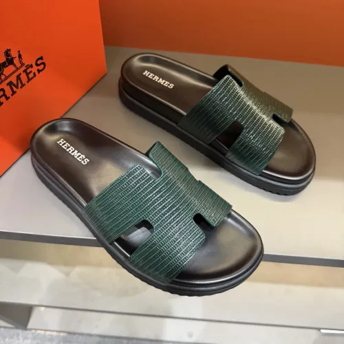 Replica Hermes Slippers For Men #1423169 $52.00 USD for Wholesale