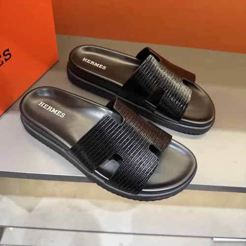 Replica Hermes Slippers For Men #1423171 $52.00 USD for Wholesale