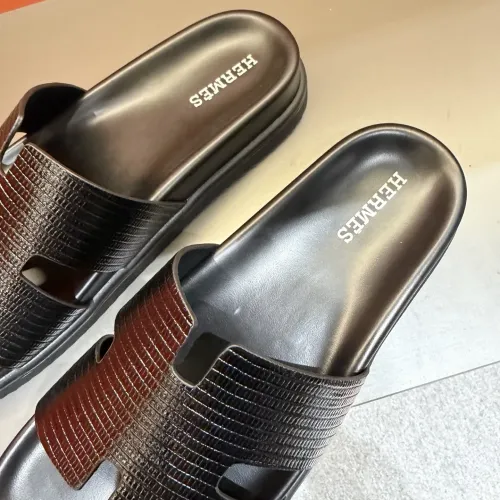 Replica Hermes Slippers For Men #1423171 $52.00 USD for Wholesale