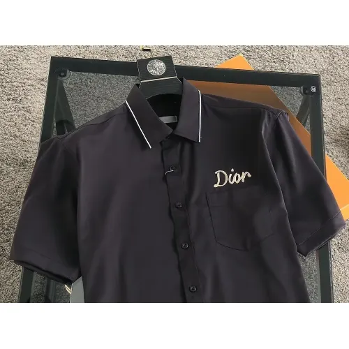Replica Christian Dior Shirts Short Sleeved For Men #1423712 $38.00 USD for Wholesale