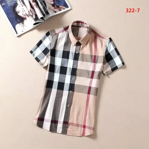 Burberry Shirts Short Sleeved For Women #1423746 $36.00 USD, Wholesale Replica Burberry Shirts