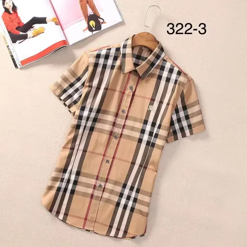 Burberry Shirts Short Sleeved For Women #1423748 $36.00 USD, Wholesale Replica Burberry Shirts