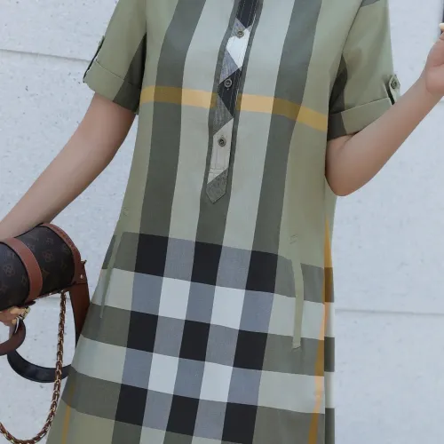 Replica Burberry Dresses Short Sleeved For Women #1423754 $76.00 USD for Wholesale