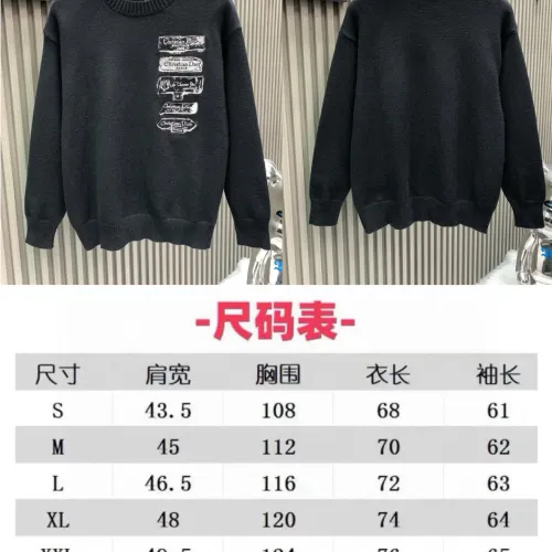 Replica Christian Dior Sweaters Long Sleeved For Unisex #1424158 $68.00 USD for Wholesale