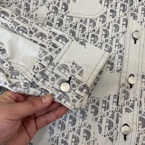 Replica Christian Dior Shirts Long Sleeved For Men #1424563 $40.00 USD for Wholesale