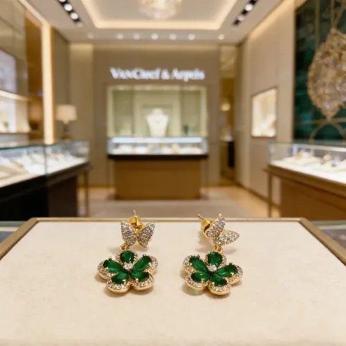 Replica Van Cleef & Arpels Earrings For Women #1425938 $34.00 USD for Wholesale