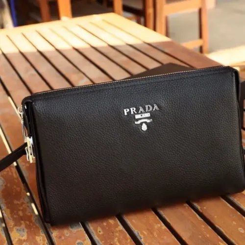 Prada AAA Man Pouches #1426057 $68.00 USD, Wholesale Replica Prada AAA Man Wallets