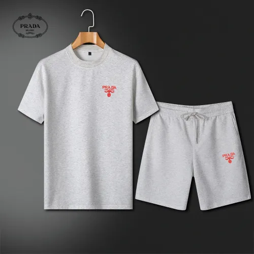 Prada Tracksuits Short Sleeved For Men #1426539 $64.00 USD, Wholesale Replica Prada Tracksuits
