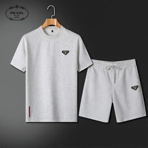 Prada Tracksuits Short Sleeved For Men #1426578 $64.00 USD, Wholesale Replica Prada Tracksuits