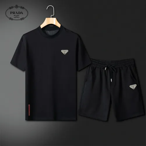 Prada Tracksuits Short Sleeved For Men #1426580 $64.00 USD, Wholesale Replica Prada Tracksuits