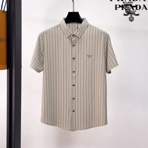 Prada Shirts Short Sleeved For Men #1426776 $52.00 USD, Wholesale Replica Prada Shirts