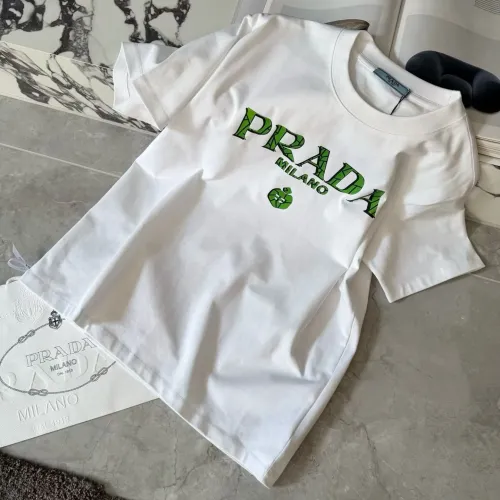 Prada T-Shirts Short Sleeved For Women #1426962 $64.00 USD, Wholesale Replica Prada T-Shirts