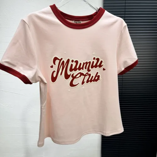 MIU MIU T-Shirts Short Sleeved For Women #1426968
