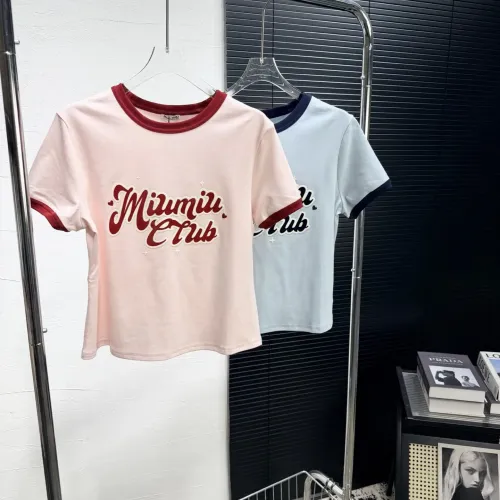 Replica MIU MIU T-Shirts Short Sleeved For Women #1426968 $64.00 USD for Wholesale