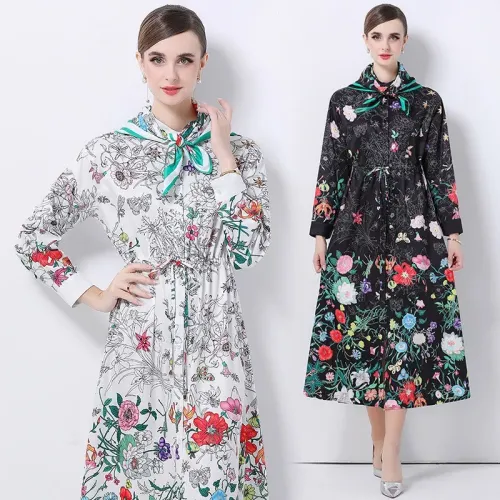 Replica Gucci Dresses Long Sleeved For Women #1426981 $68.00 USD for Wholesale